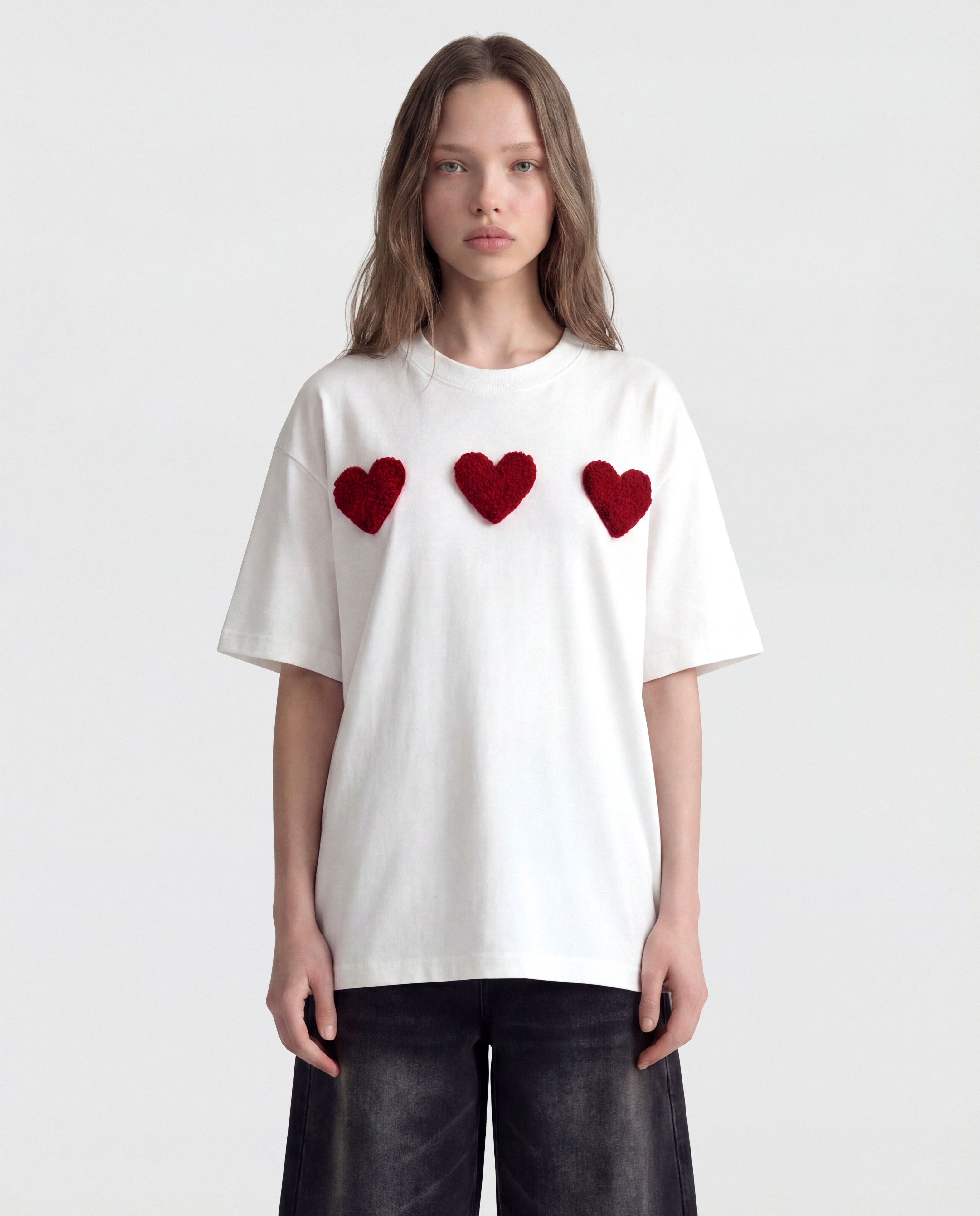 Camiseta Oversized Velvet Hearts