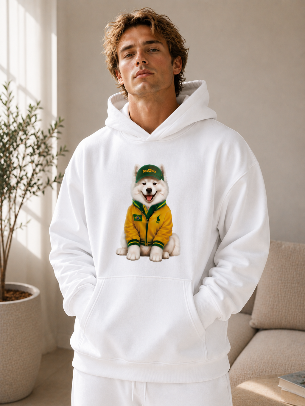 Moletom Com Capuz Tedzoo Samoeida