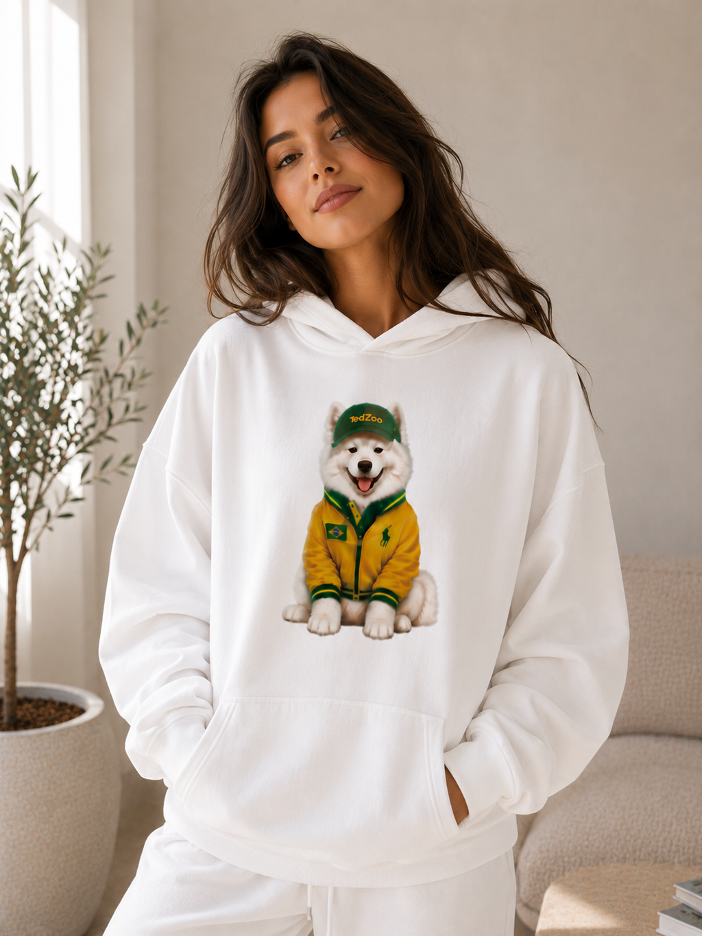 Moletom Com Capuz Tedzoo Samoeida