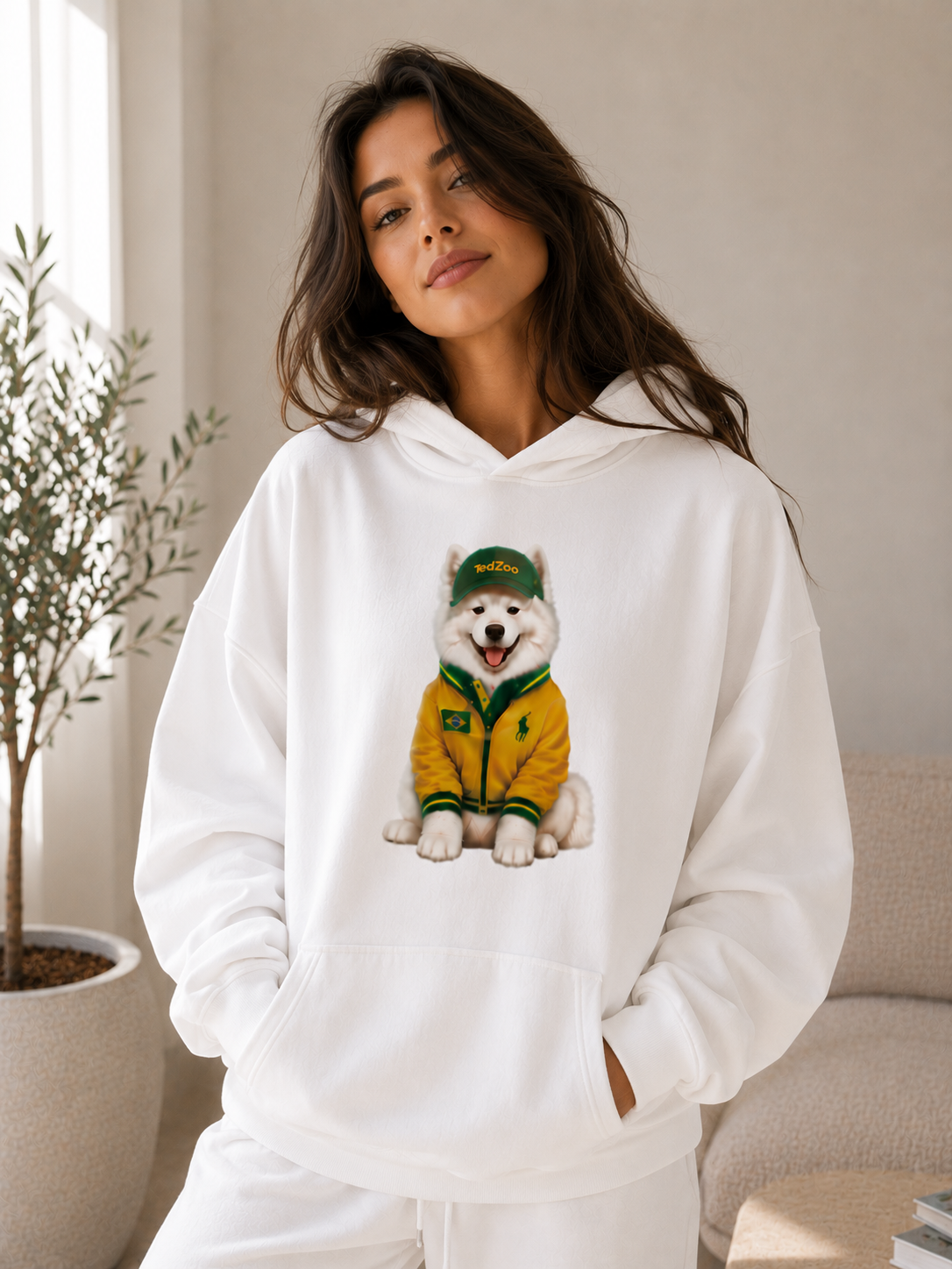 Moletom Com Capuz Tedzoo Samoeida