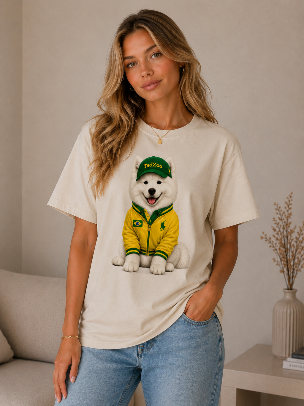 Camiseta Básica Tedzoo Samoeida