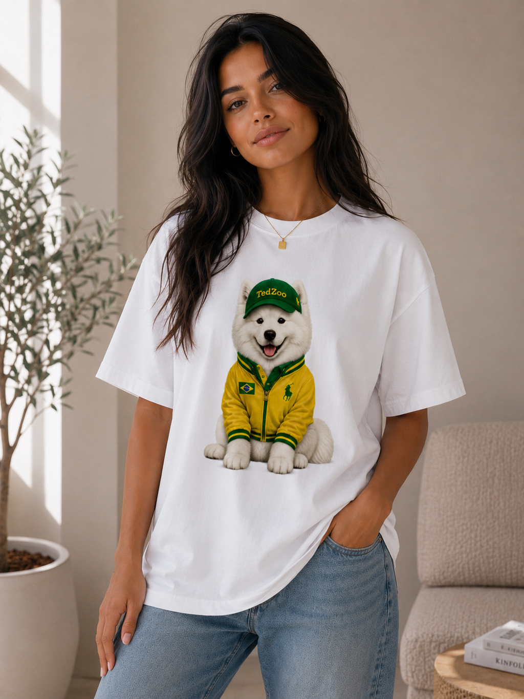 Camiseta Básica Tedzoo Samoeida