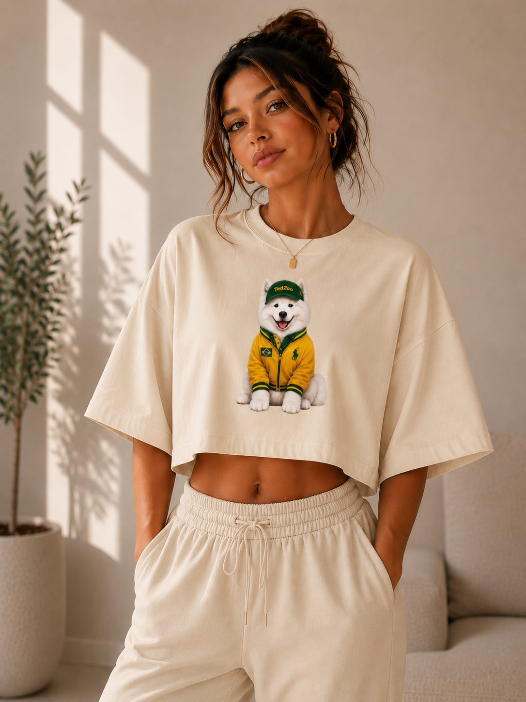 Cropped Oversized Tedzoo Samoeida