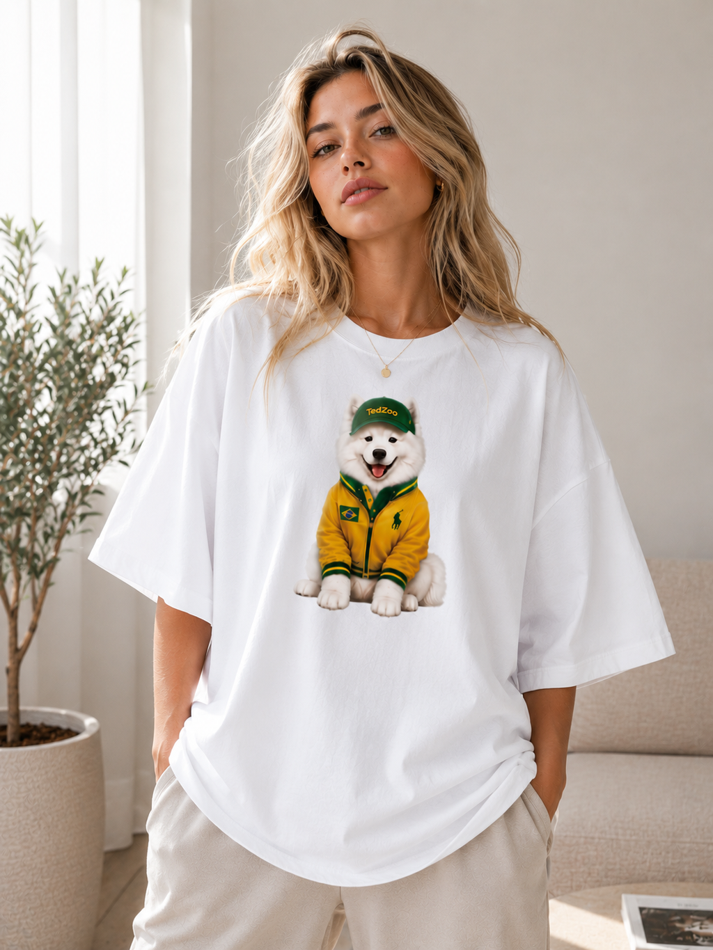 Camiseta Oversized Tedzoo Samoeida