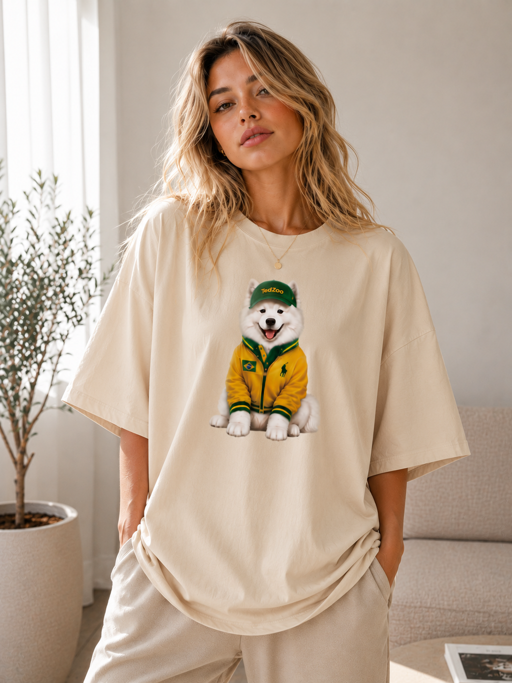 Camiseta Oversized Tedzoo Samoeida