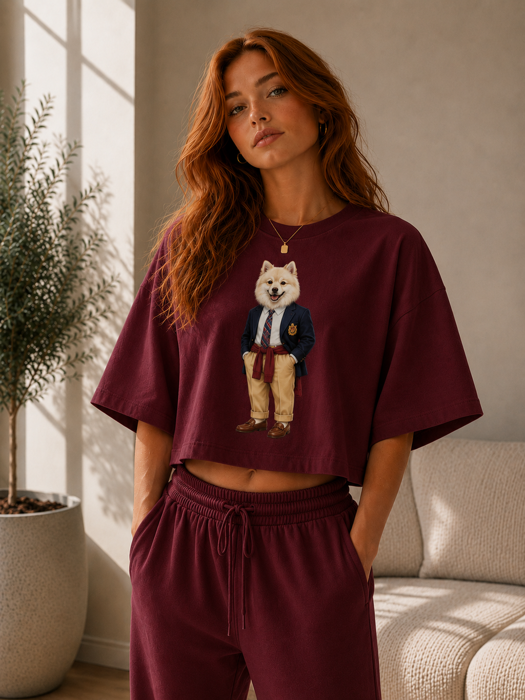 Cropped Oversized Tedzoo Samoeida