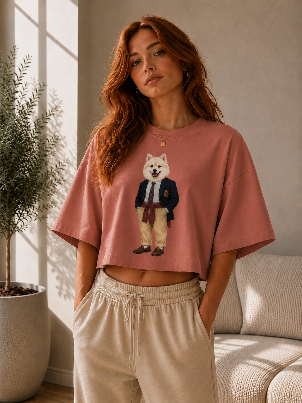 Cropped Oversized Tedzoo Samoeida