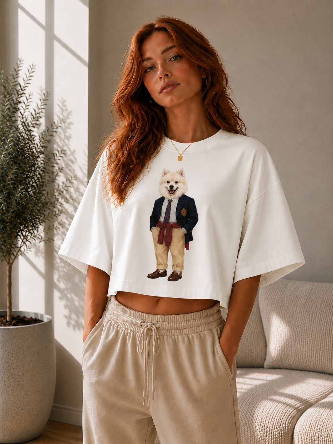 Cropped Oversized Tedzoo Samoeida