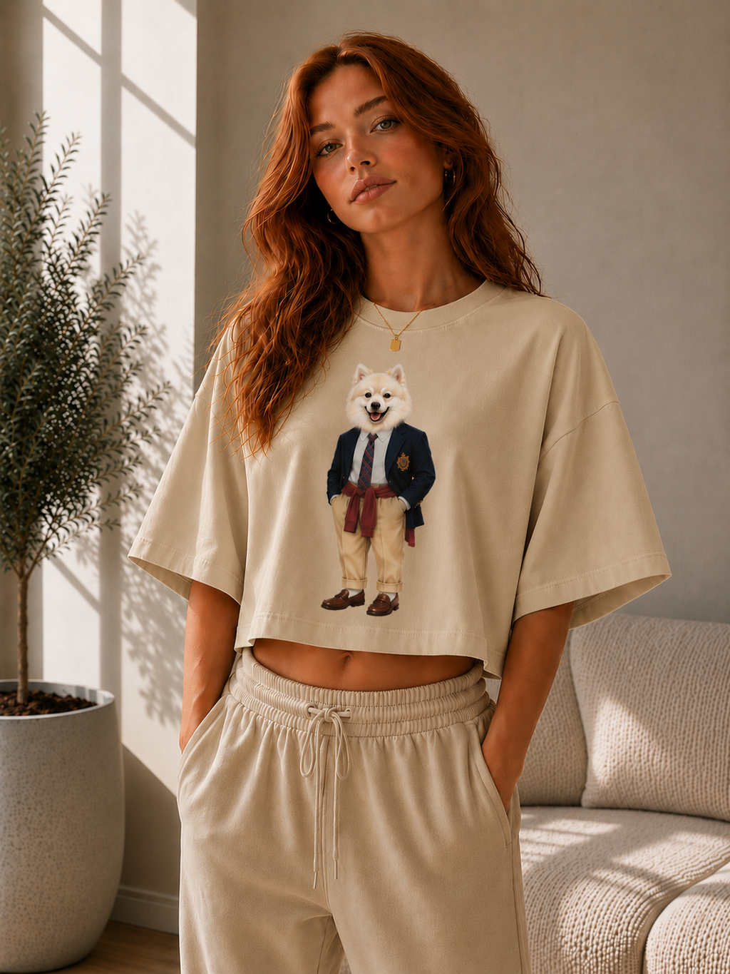 Cropped Oversized Tedzoo Samoeida