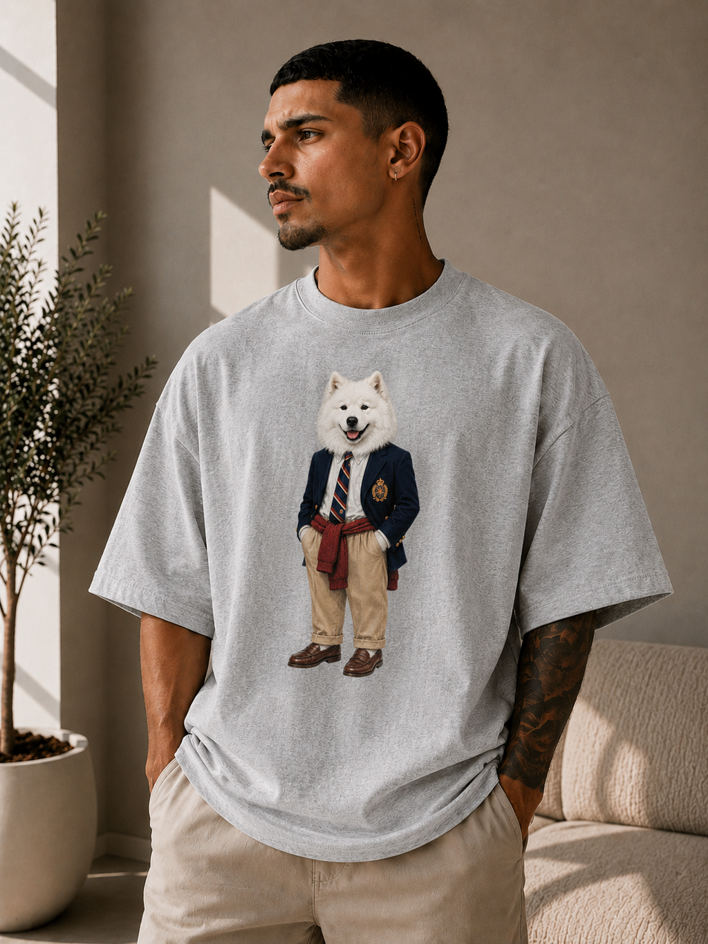 Camiseta Oversized Tedzoo Samoeida