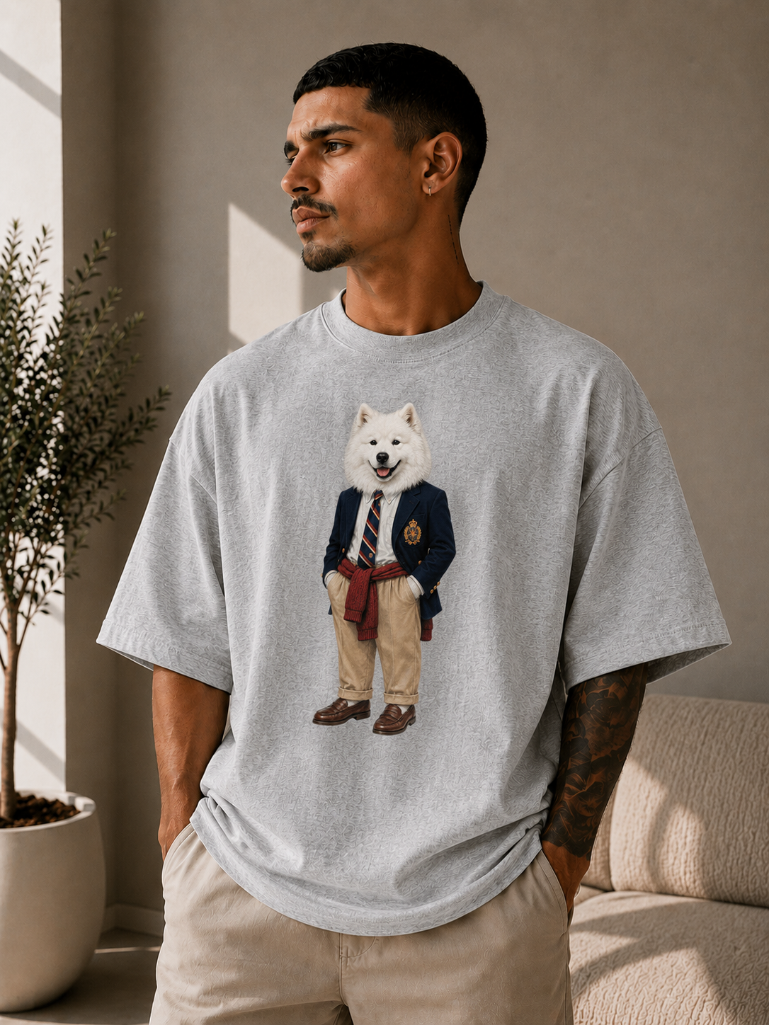 Camiseta Oversized Tedzoo Samoeida