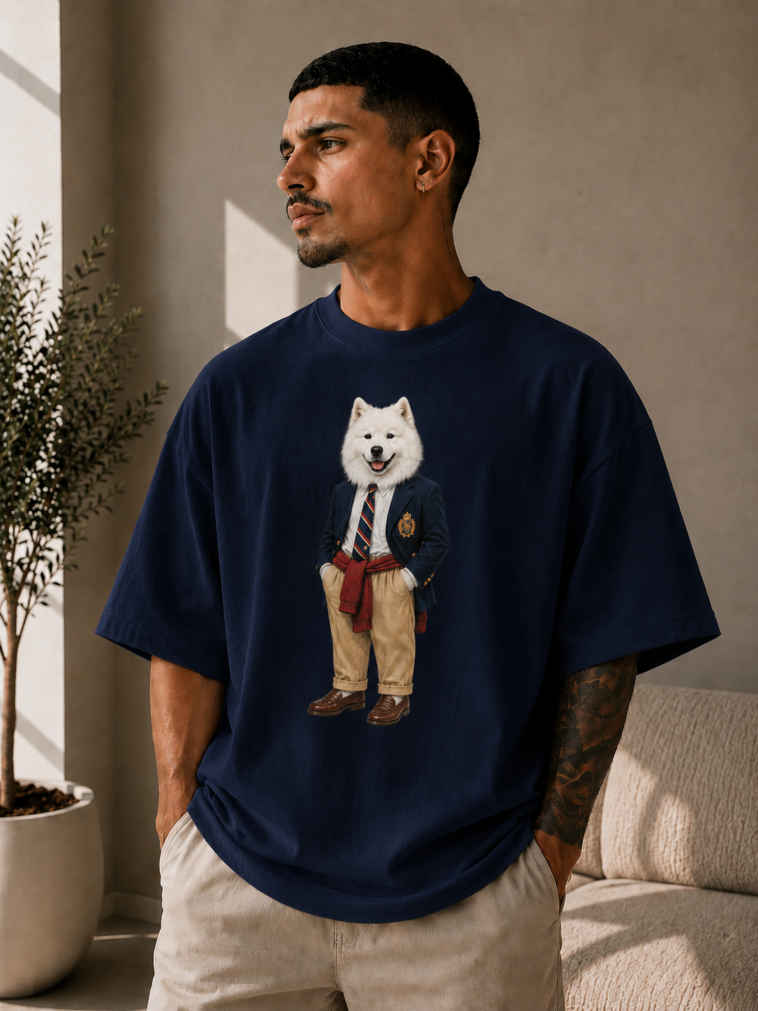Camiseta Oversized Tedzoo Samoeida