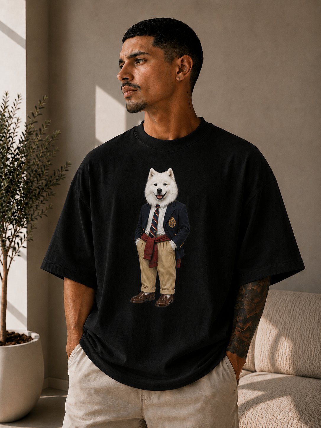 Camiseta Oversized Tedzoo Samoeida