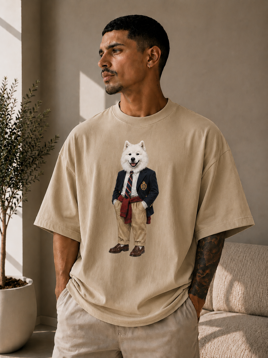 Camiseta Oversized Tedzoo Samoeida