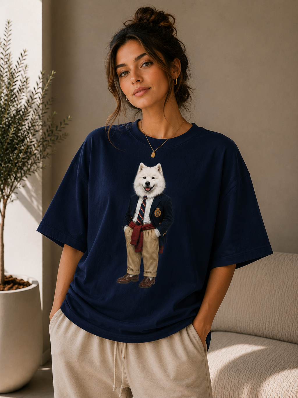 Camiseta Oversized Tedzoo Samoeida