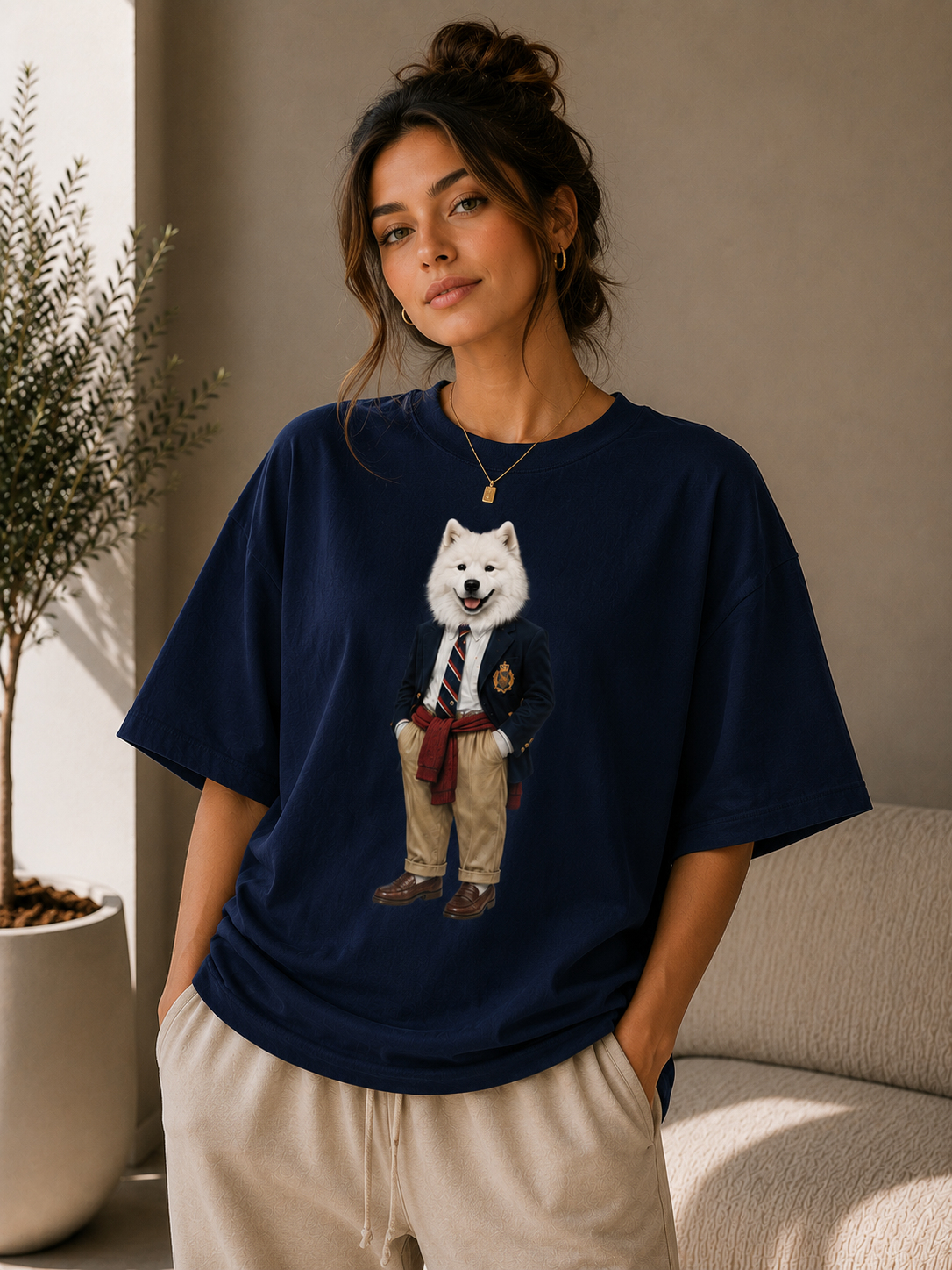Camiseta Oversized Tedzoo Samoeida