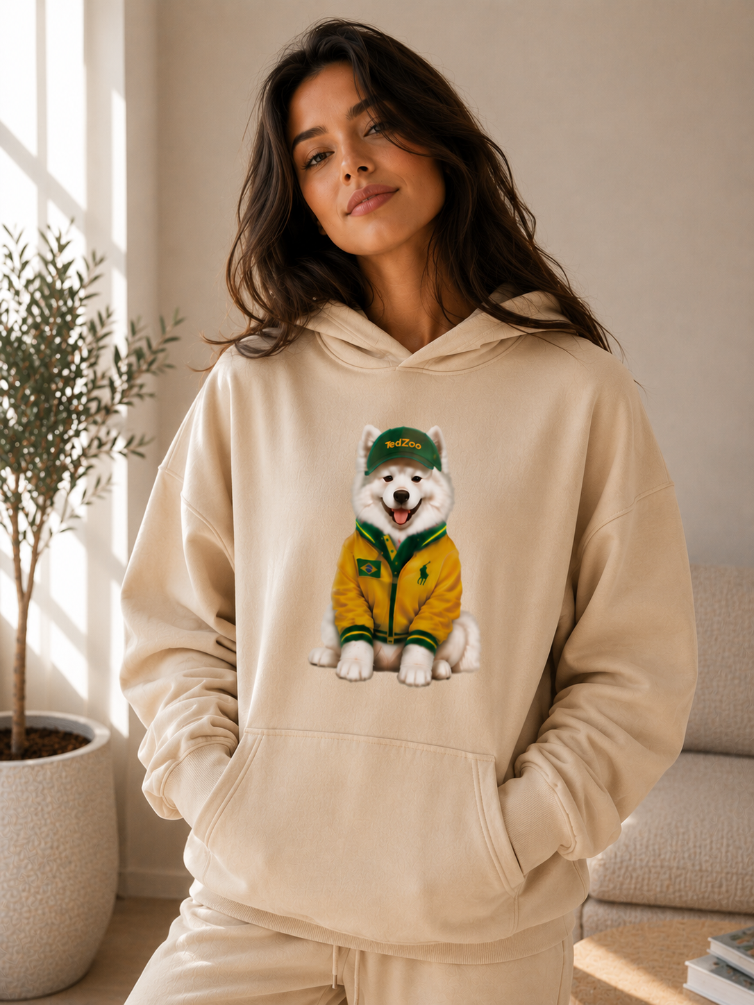 Moletom Com Capuz Tedzoo Samoeida