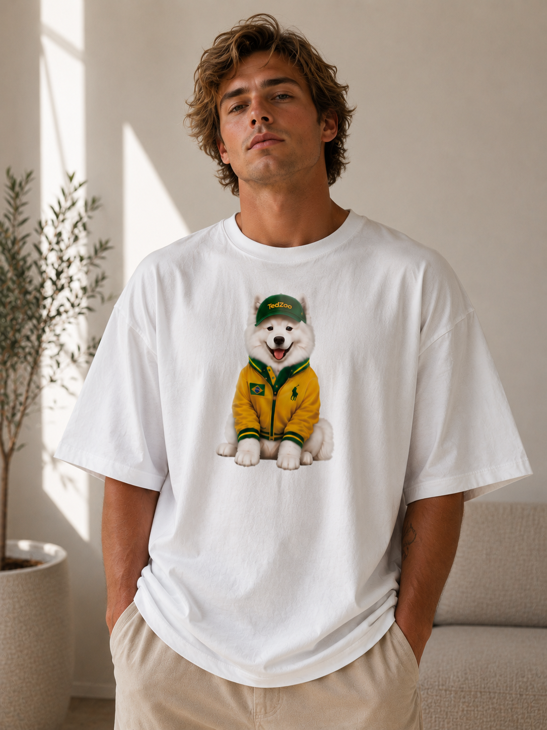 Camiseta Oversized Tedzoo Samoeida