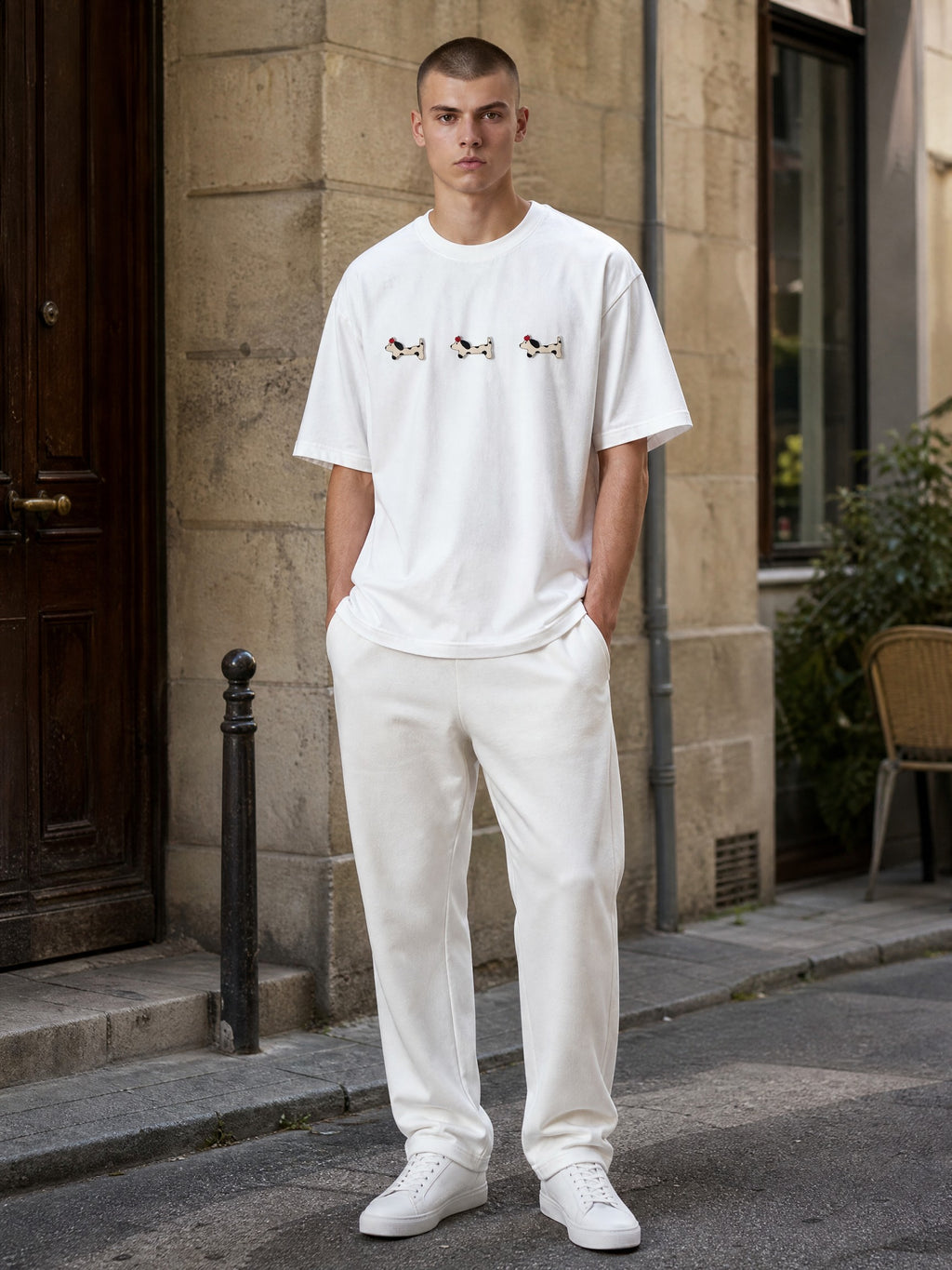 Camiseta Oversized Dachshund Trio