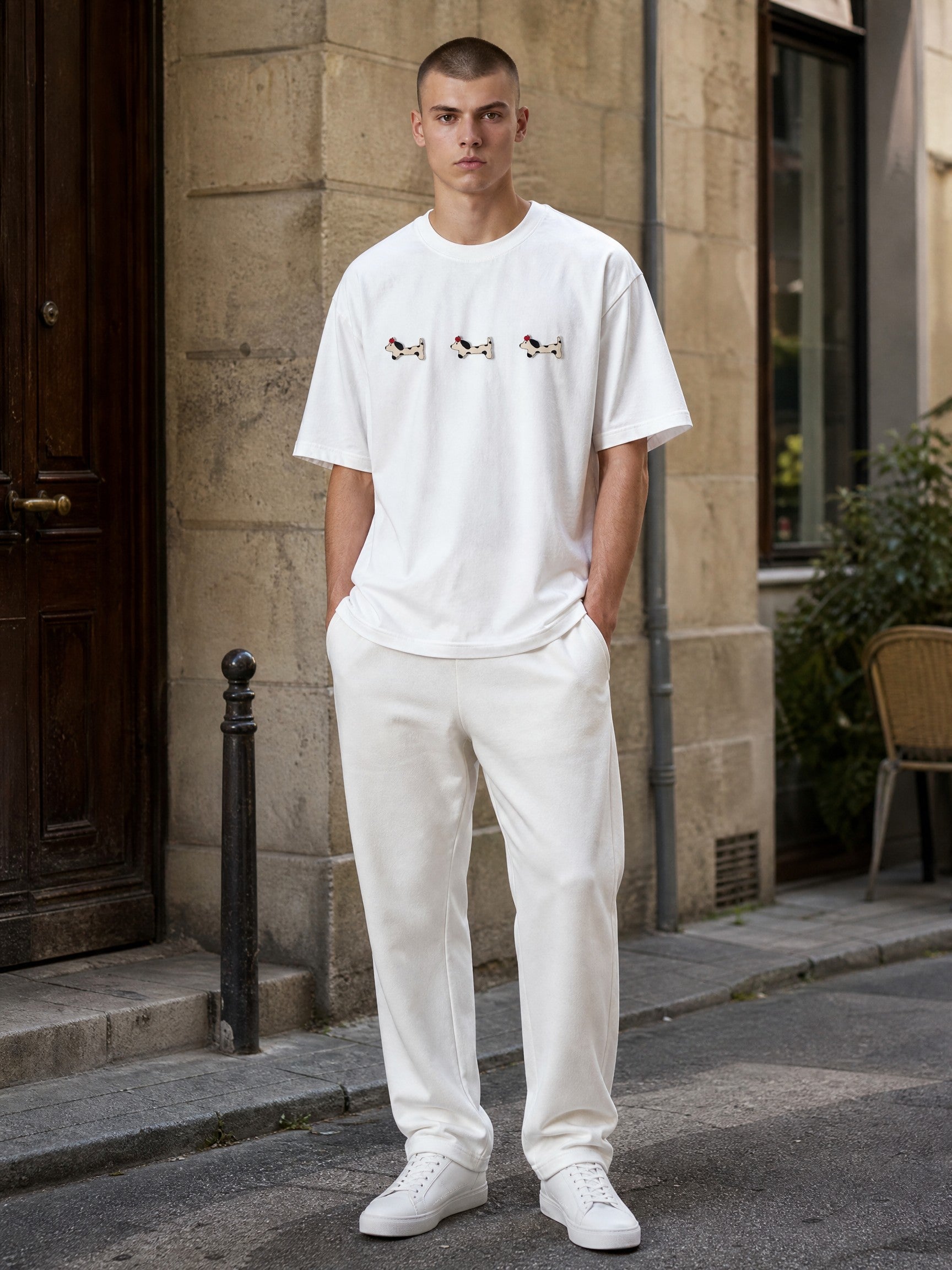 Camiseta Oversized Dachshund Trio