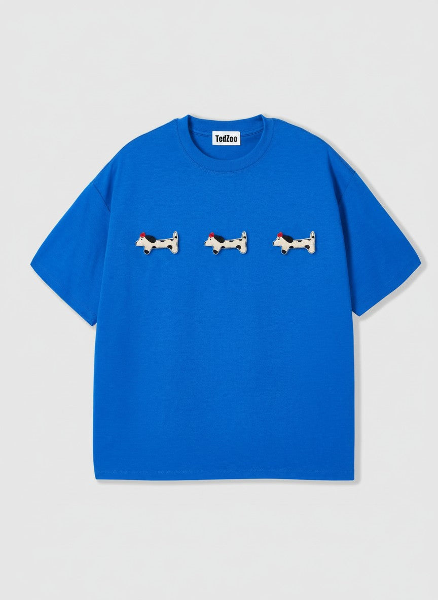 Camiseta Oversized Dachshund Trio