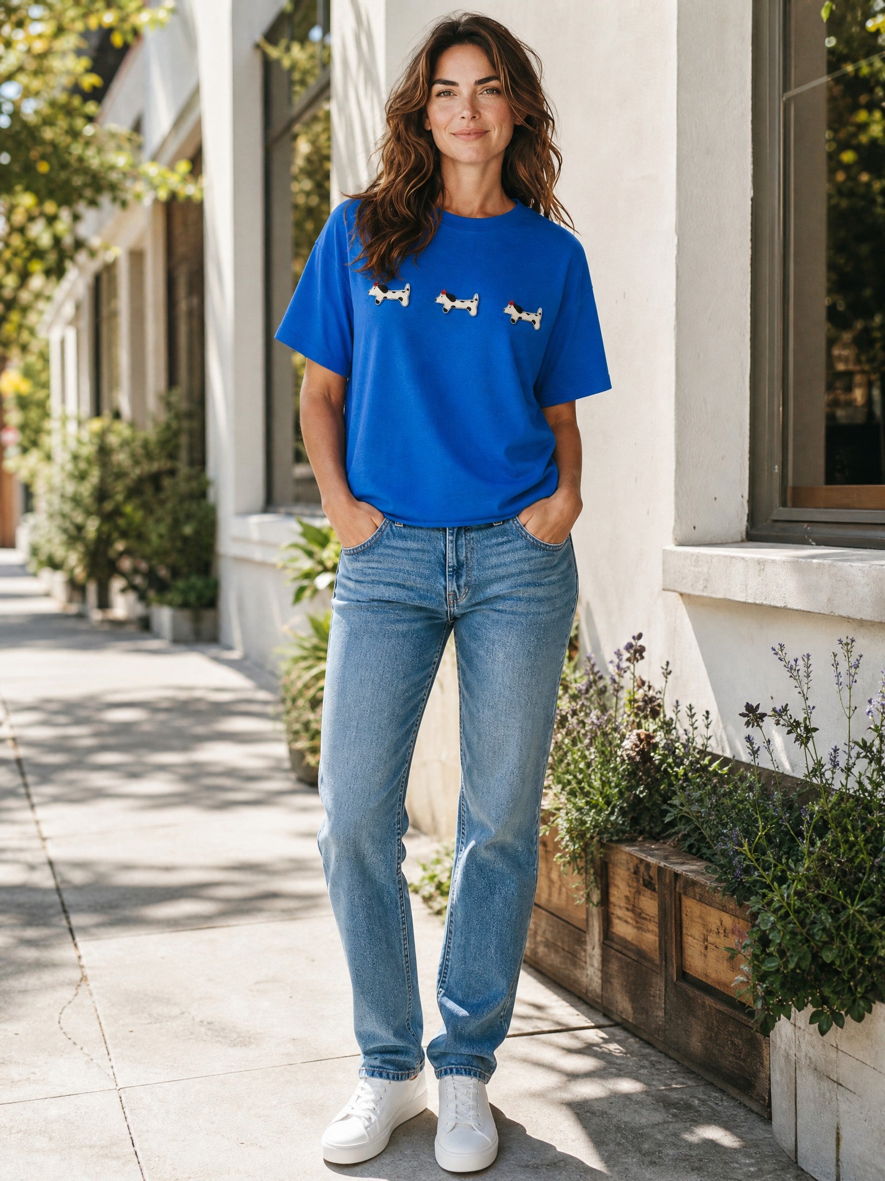 Camiseta Oversized Dachshund Trio
