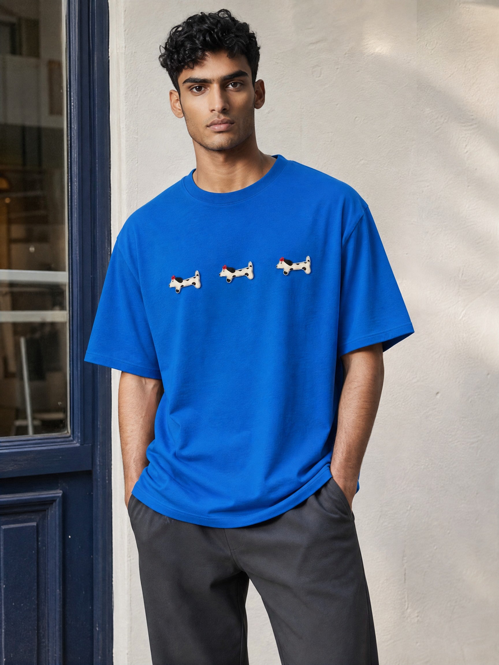 Camiseta Oversized Dachshund Trio