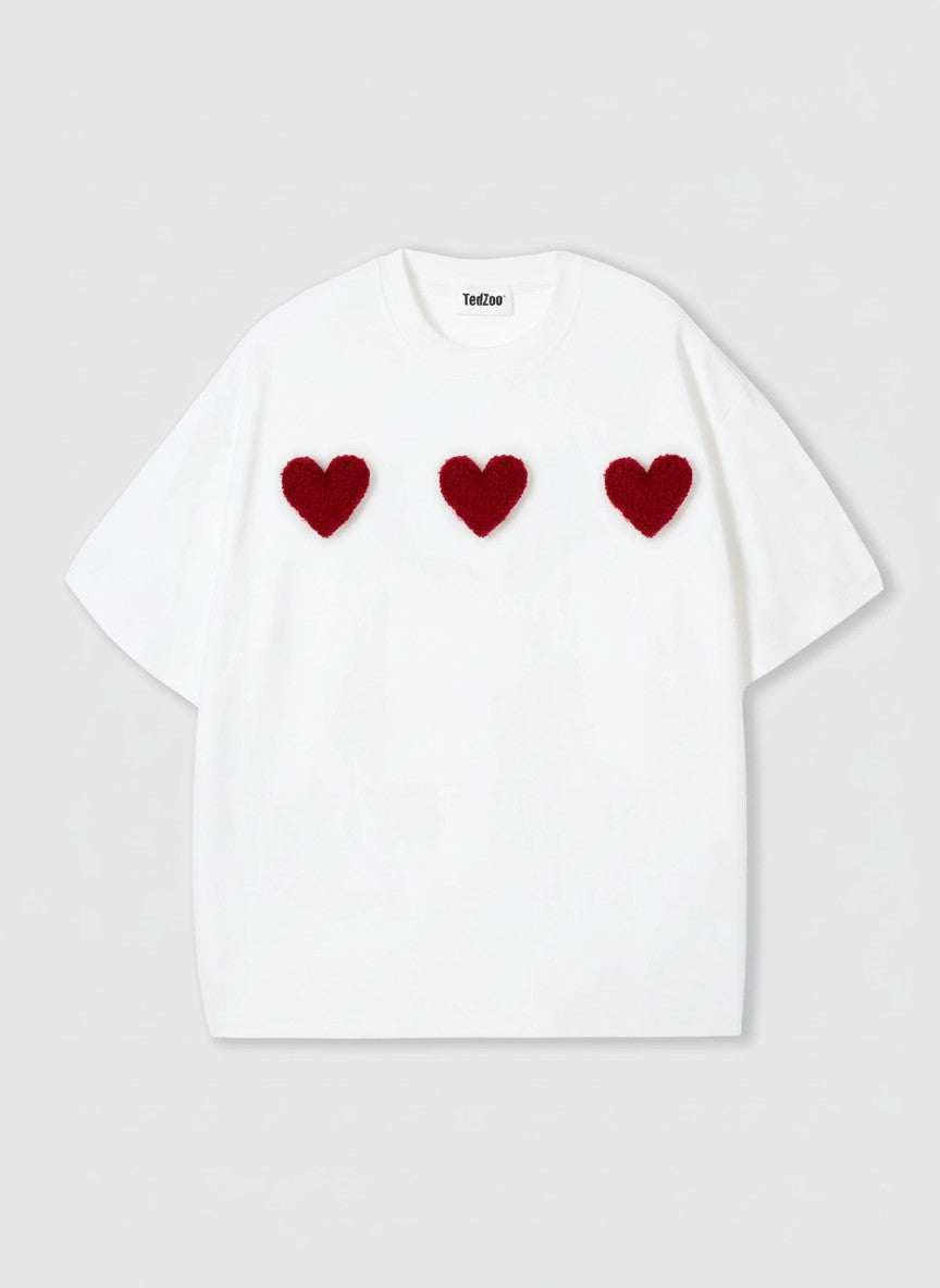 Camiseta Oversized Velvet Hearts
