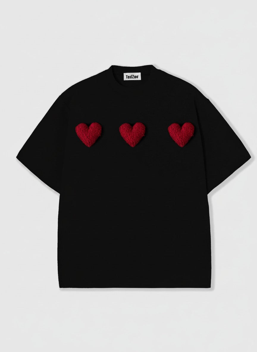 Camiseta Oversized Velvet Hearts
